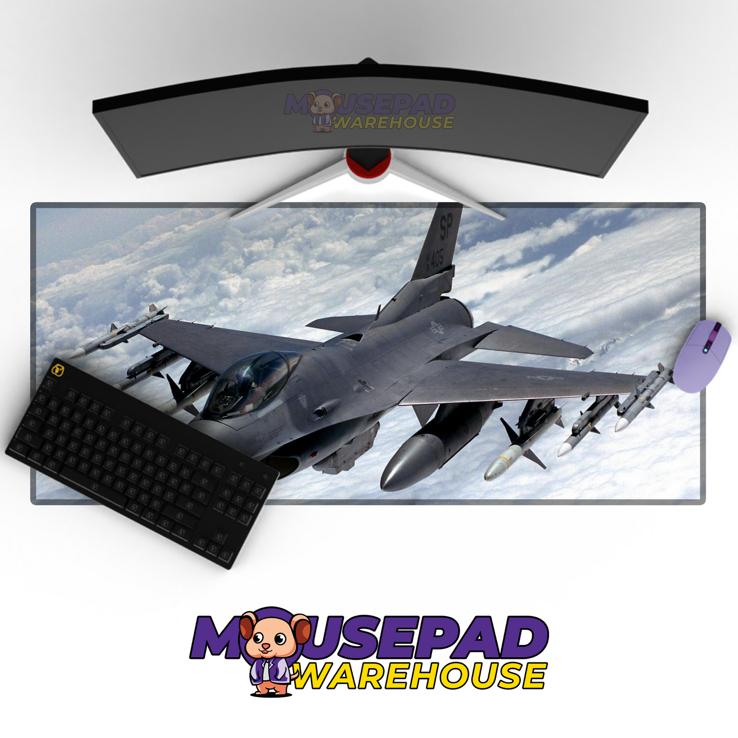 F-16 Fighting Falcon V14 Mousepad Deskmat Mockup