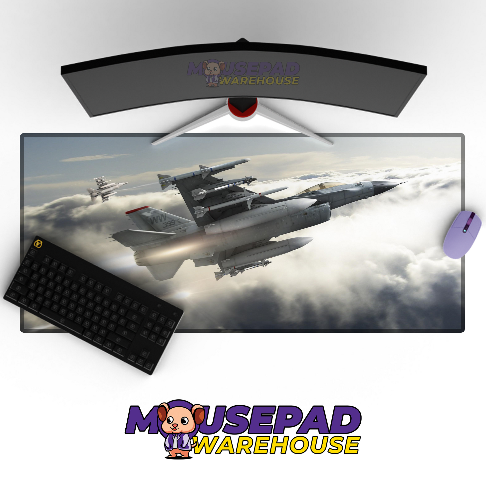 F-16 Fighting Falcon V15 Mousepad Deskmat Mockup