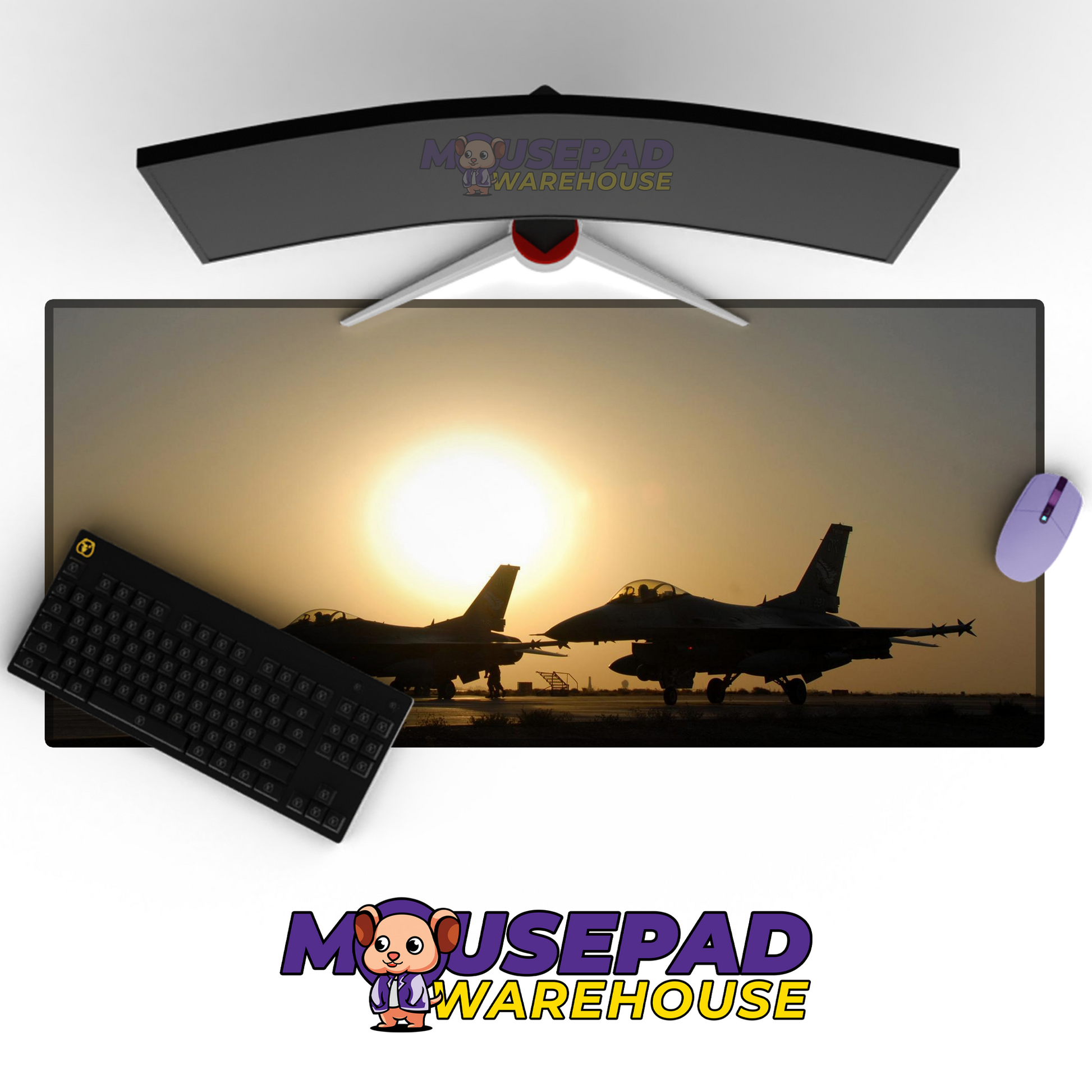 F-16 Fighting Falcon V17 Mousepad Deskmat Mockup