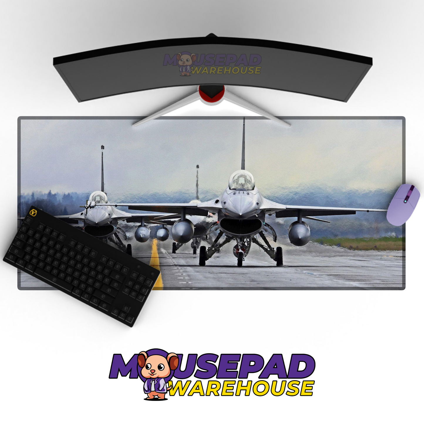 F-16 Fighting Falcon V19 Mousepad Deskmat Mockup