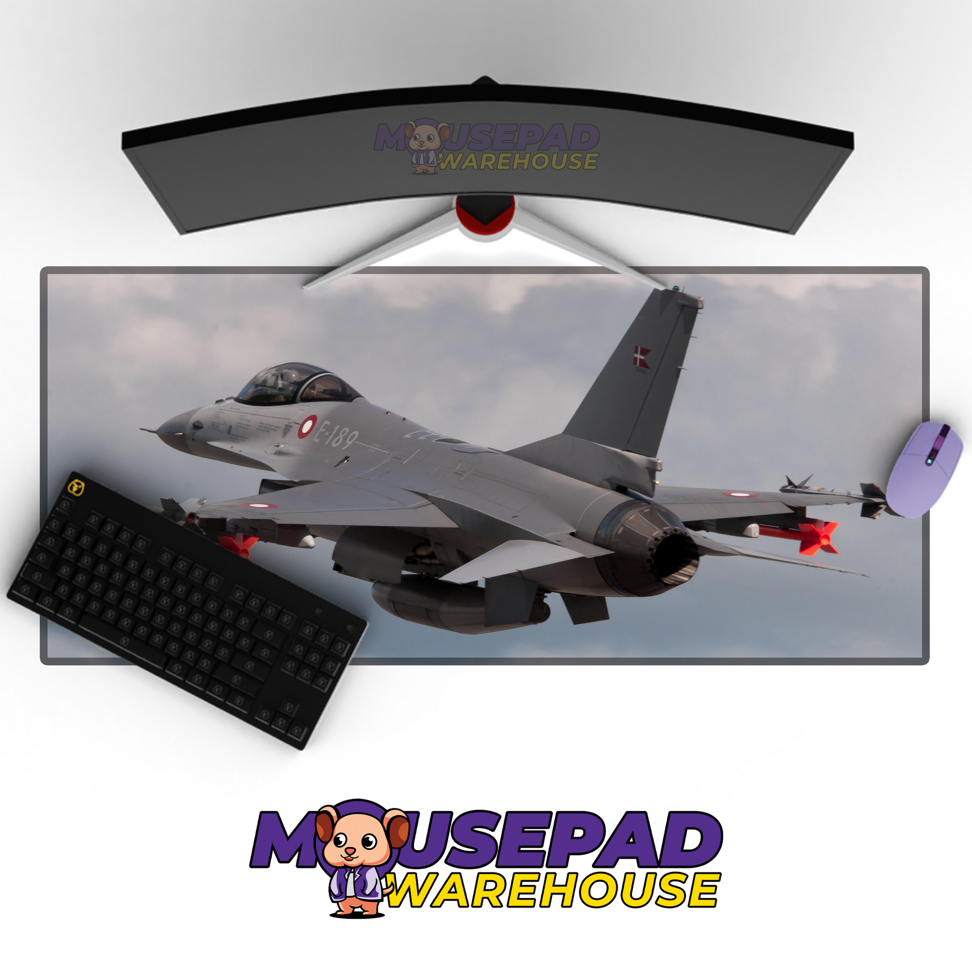 F-16 Fighting Falcon V20 Mousepad Deskmat Mockup