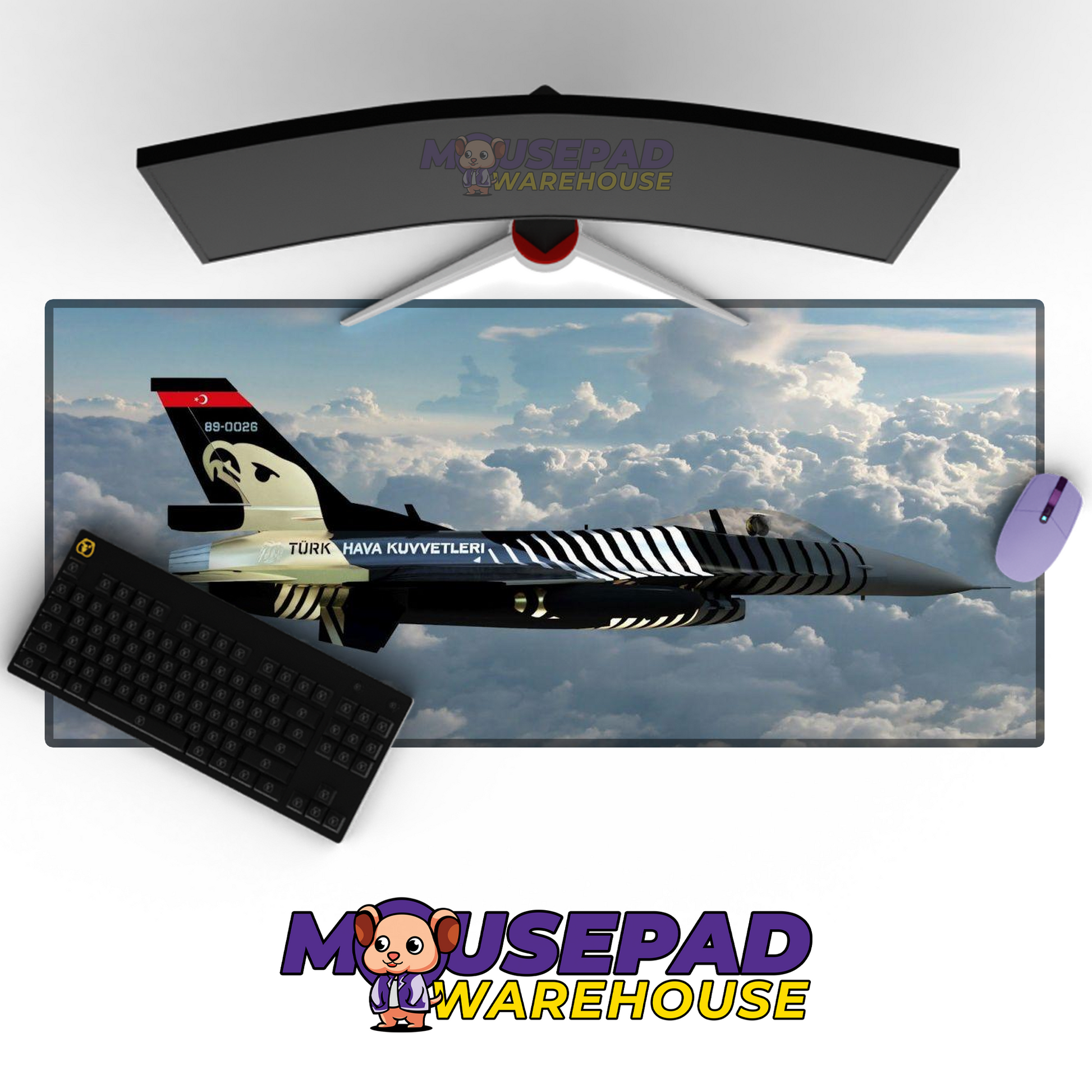 F-16 Fighting Falcon V21 Mousepad Deskmat Mockup