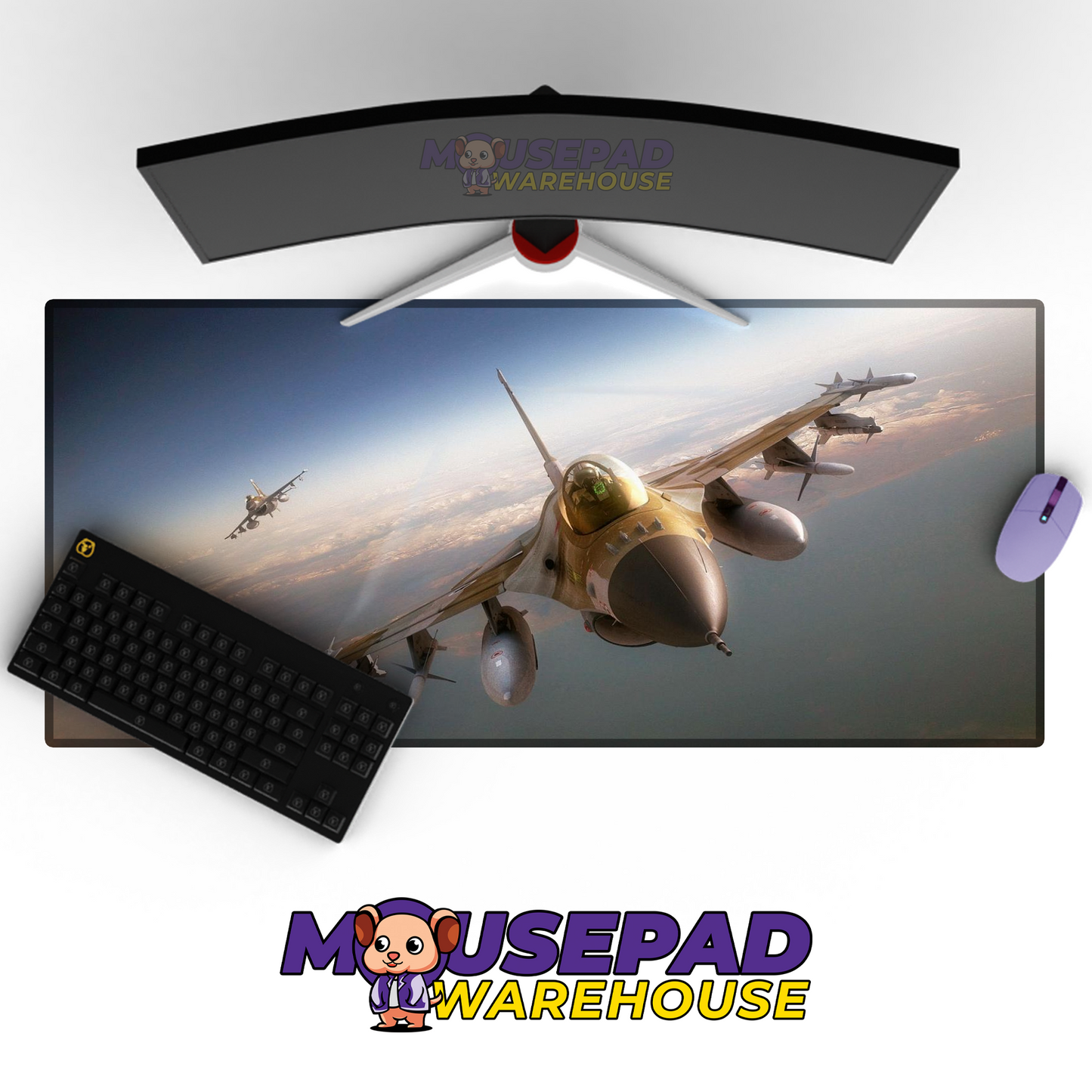 F-16 Fighting Falcon V22 Mousepad Deskmat Mockup