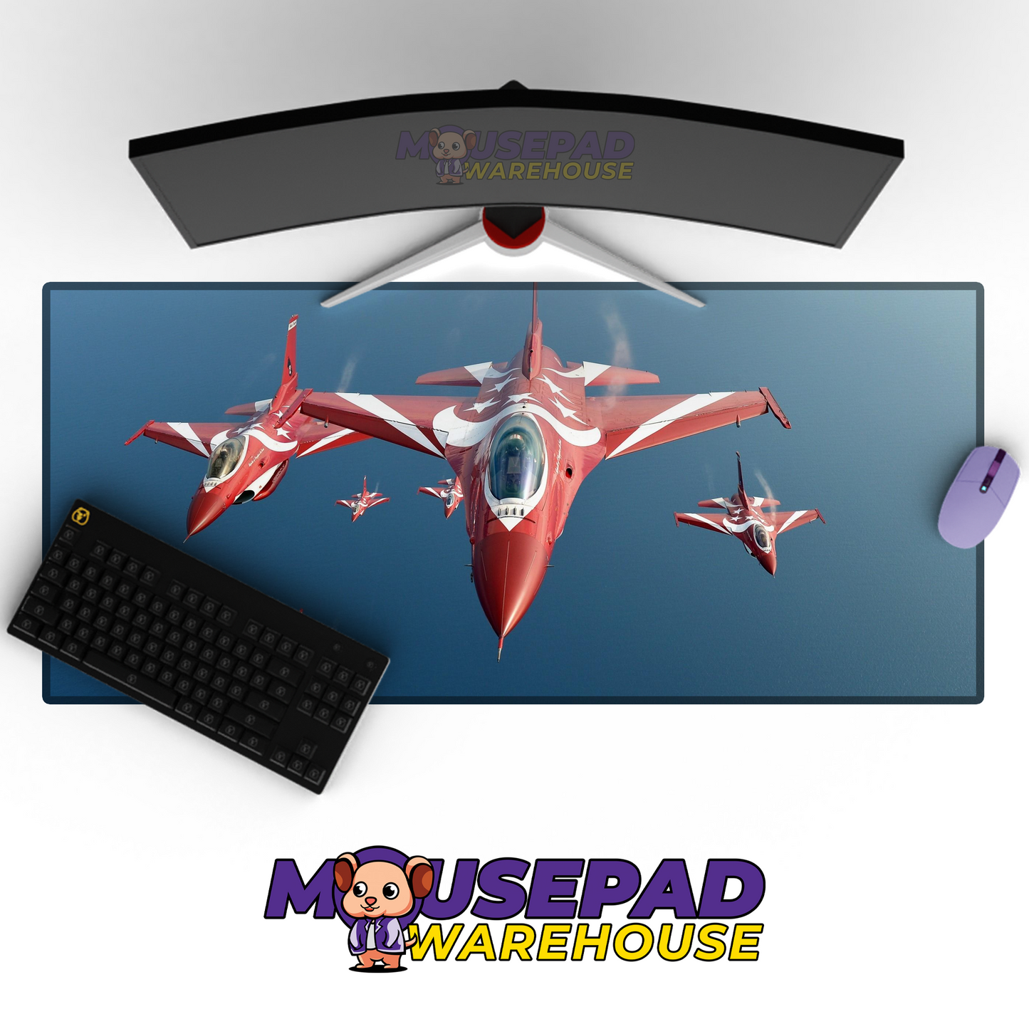 F-16 Fighting Falcon V23 Mousepad Deskmat Mockup