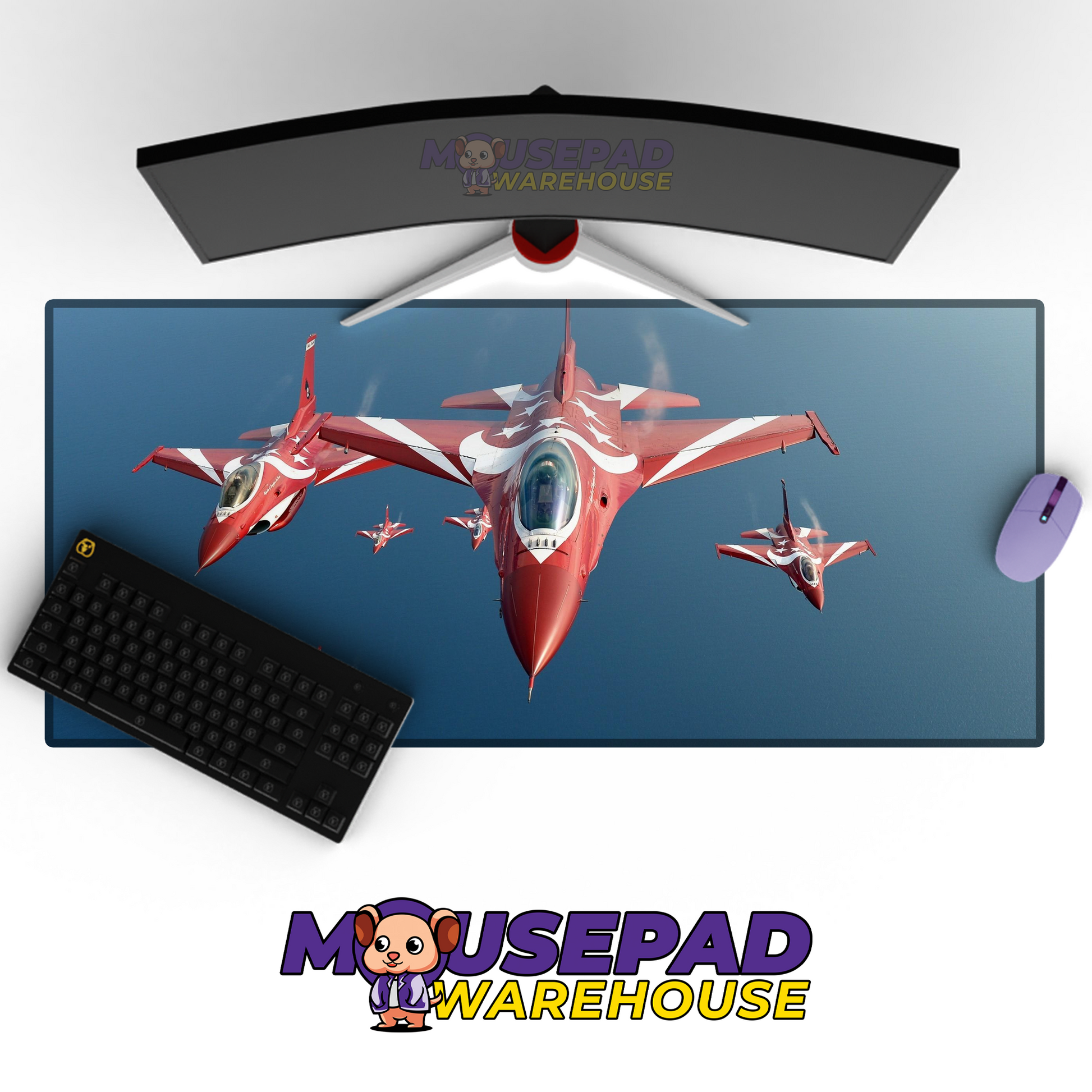 F-16 Fighting Falcon V23 Mousepad Deskmat Mockup