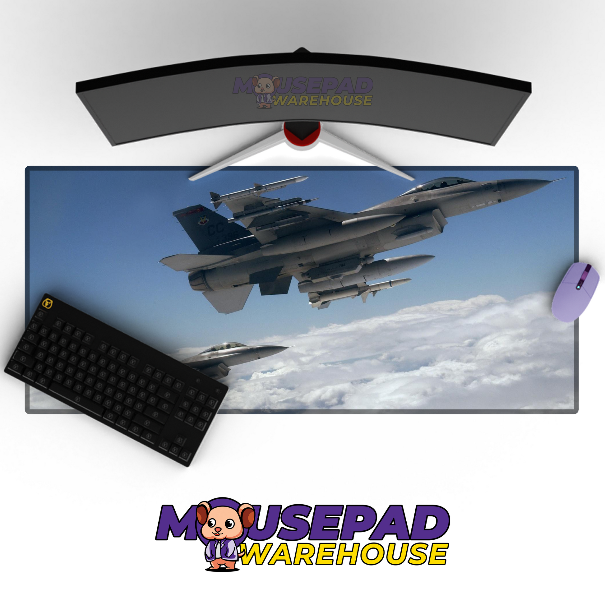 F-16 Fighting Falcon V27 Mousepad Deskmat Mockup