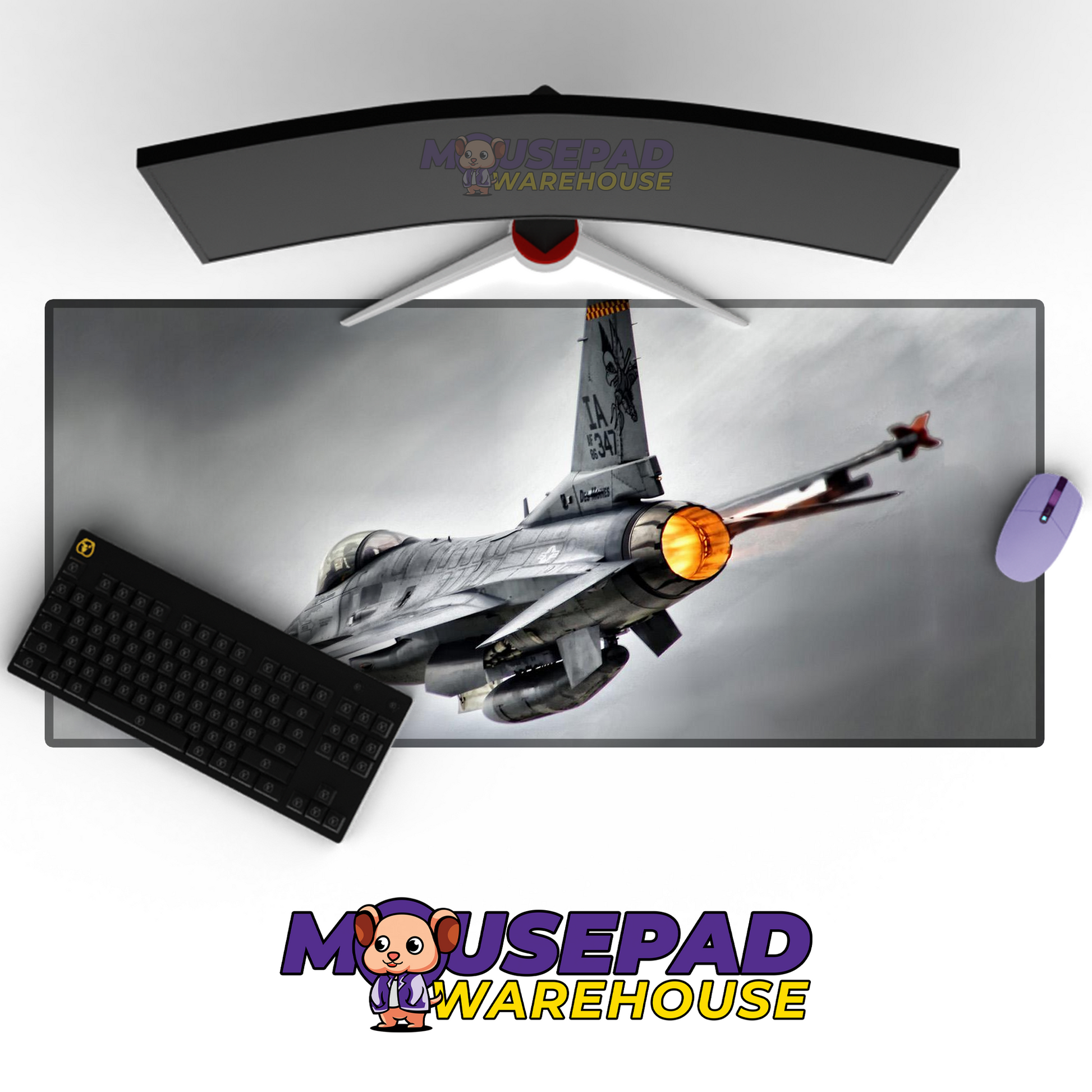 F-16 Fighting Falcon V7 Mousepad Deskmat Mockup