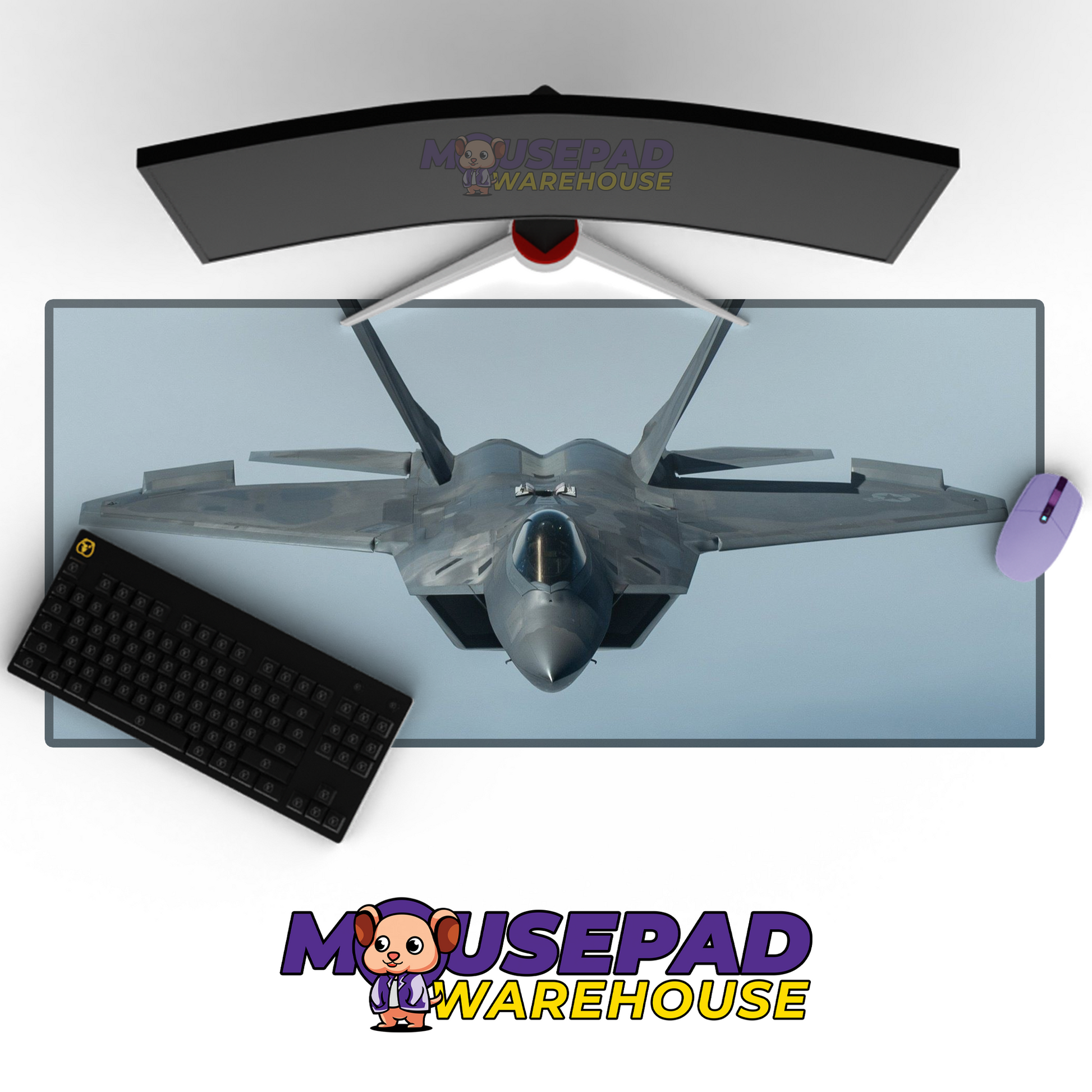 F-22 Raptor V12 Mousepad Deskmat Mockup