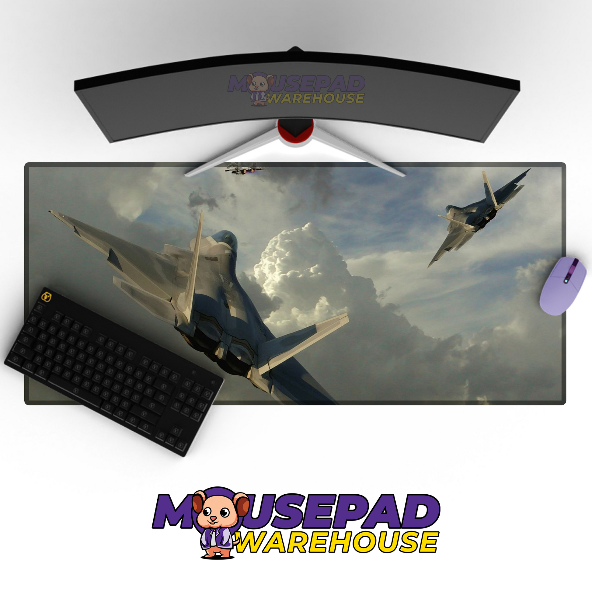 F-22 Raptor V18 Mousepad Deskmat Mockup