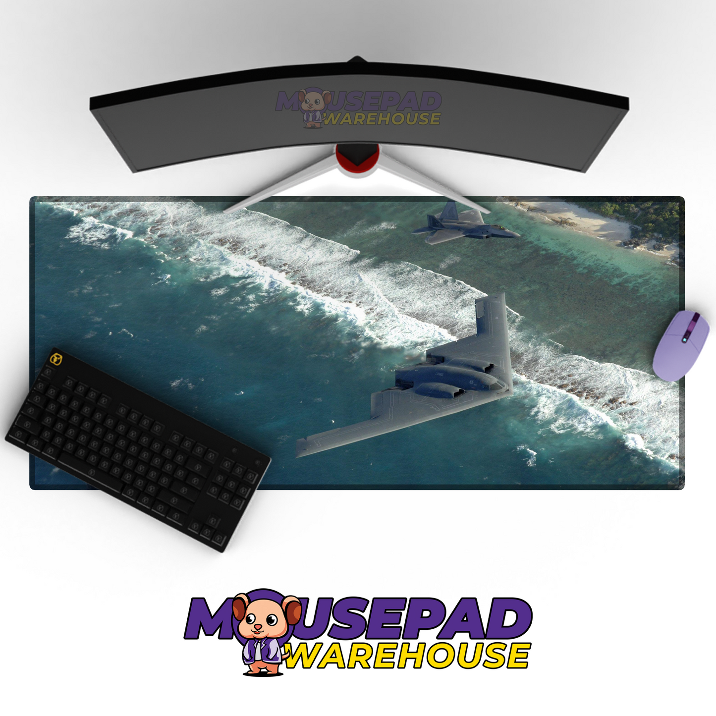 F-22 Raptor V1 Mousepad Deskmat Mockup