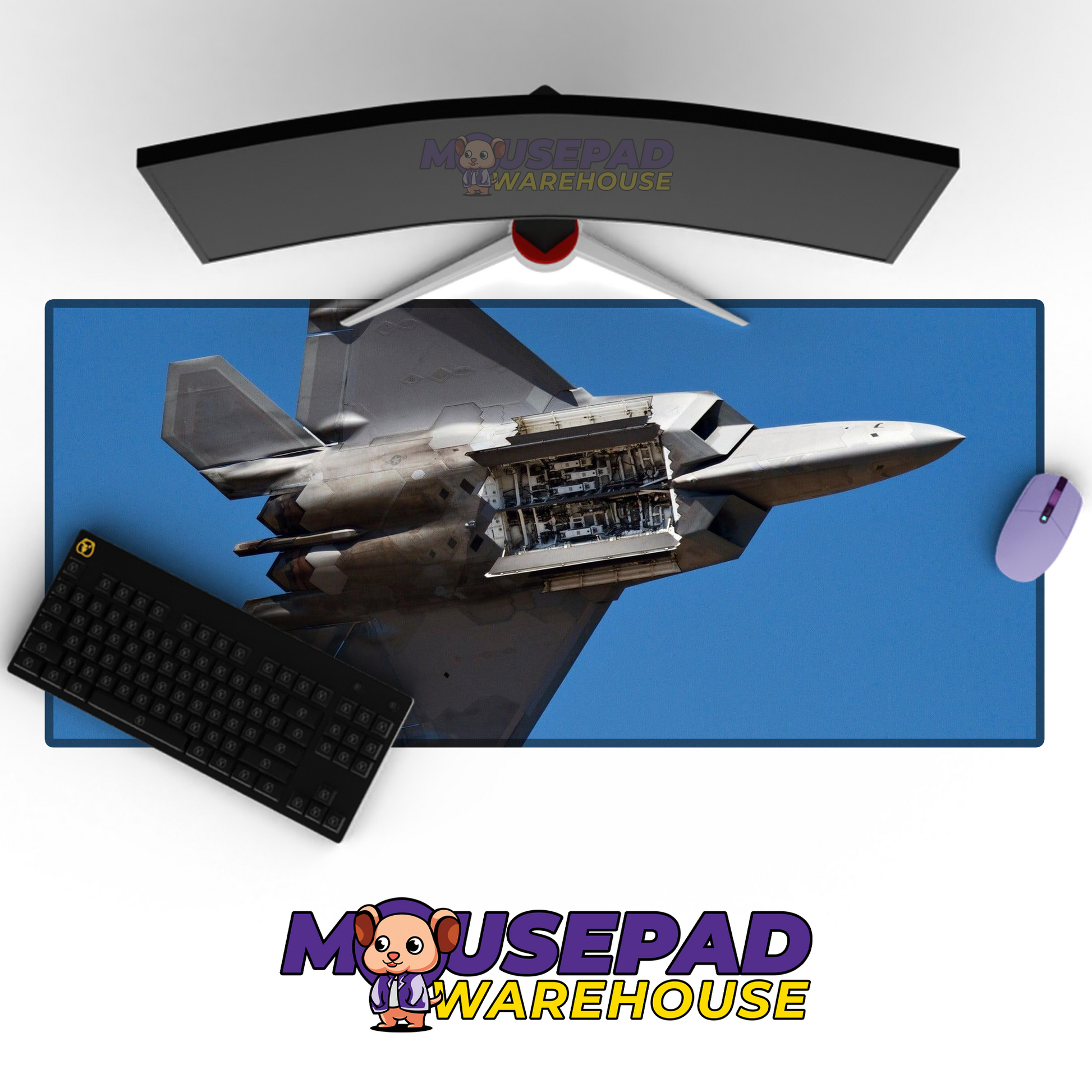 F-22 Raptor V2 Mousepad Deskmat Mockup