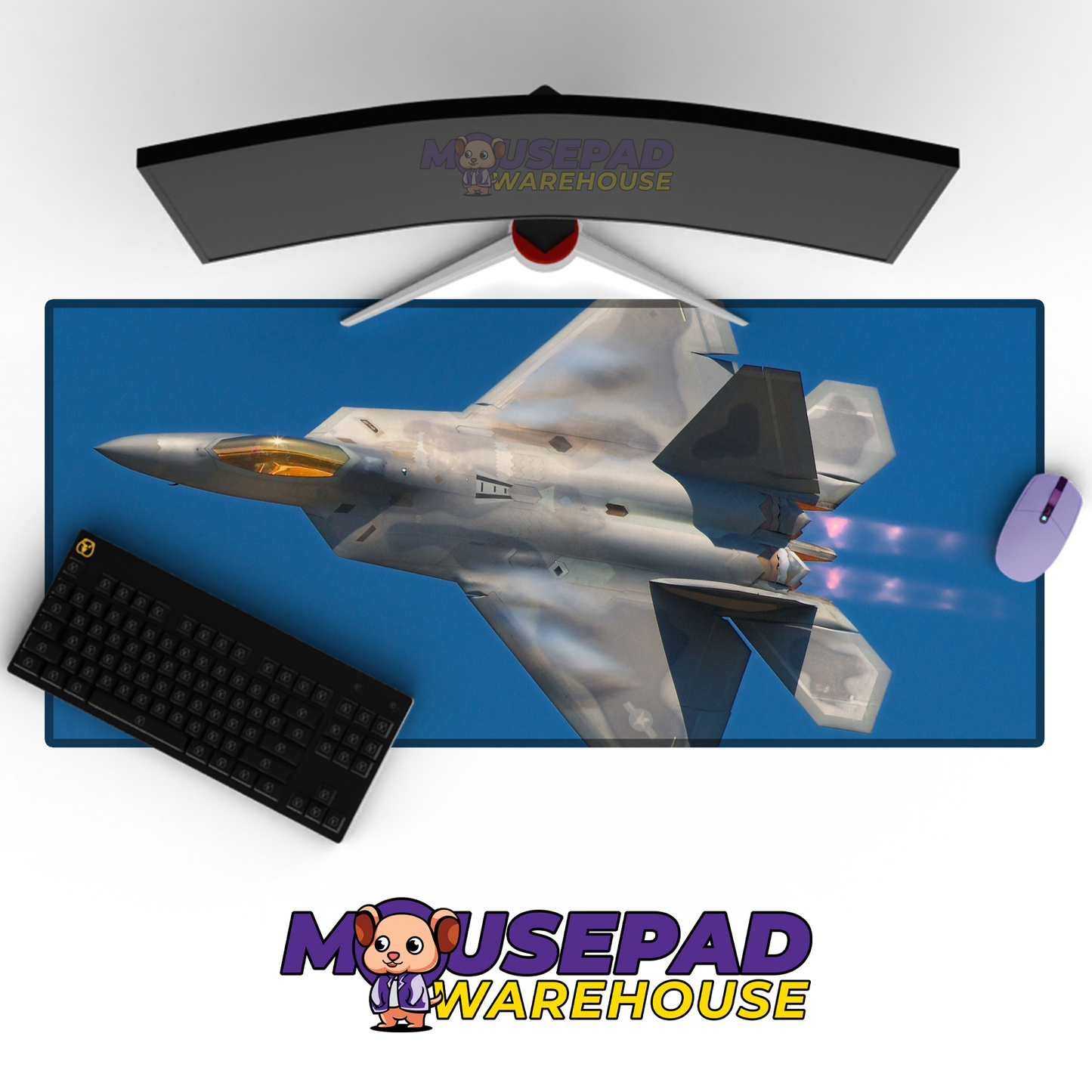 F-22 Raptor V3 Mousepad Deskmat Mockup