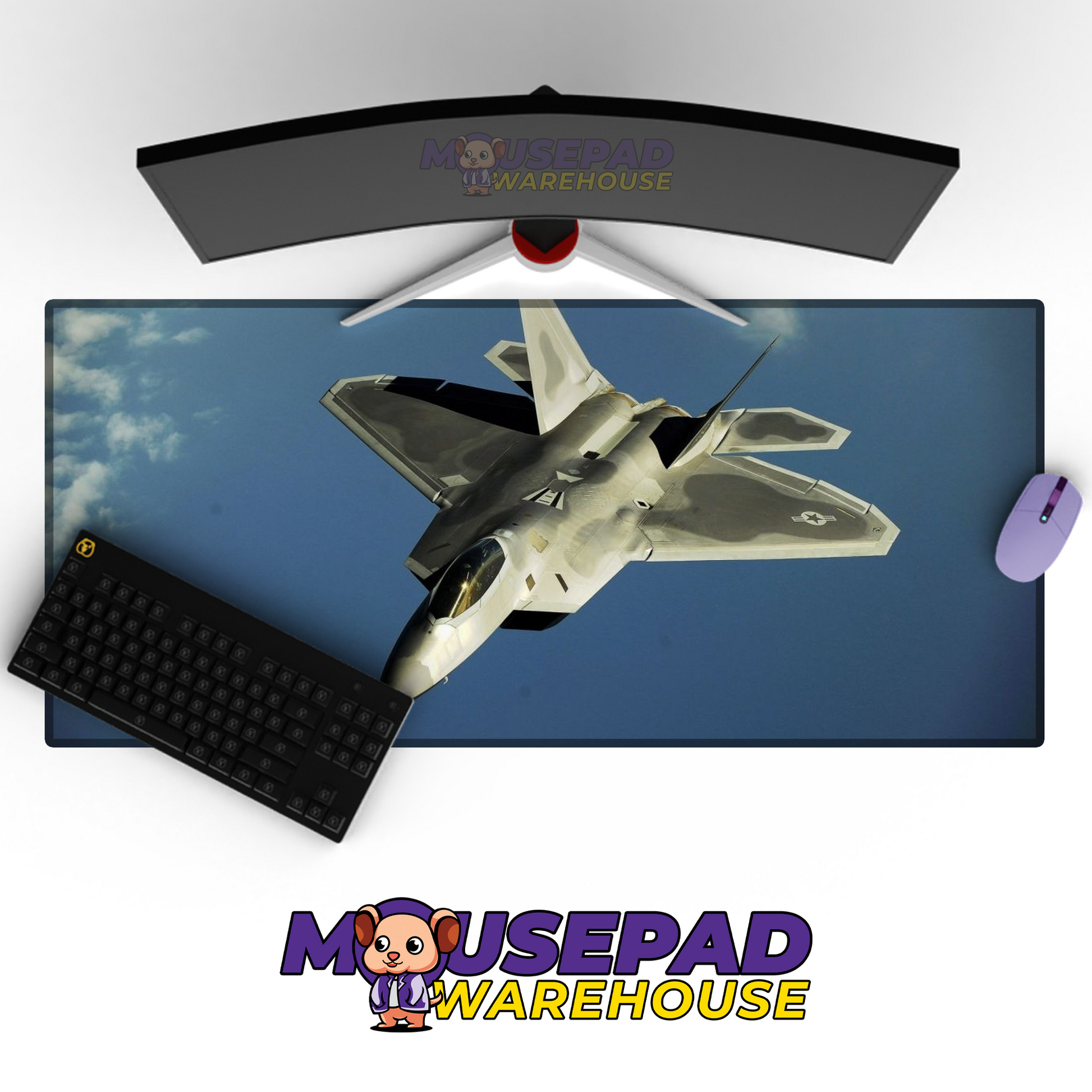 F-22 Raptor V5 Mousepad Deskmat Mockup