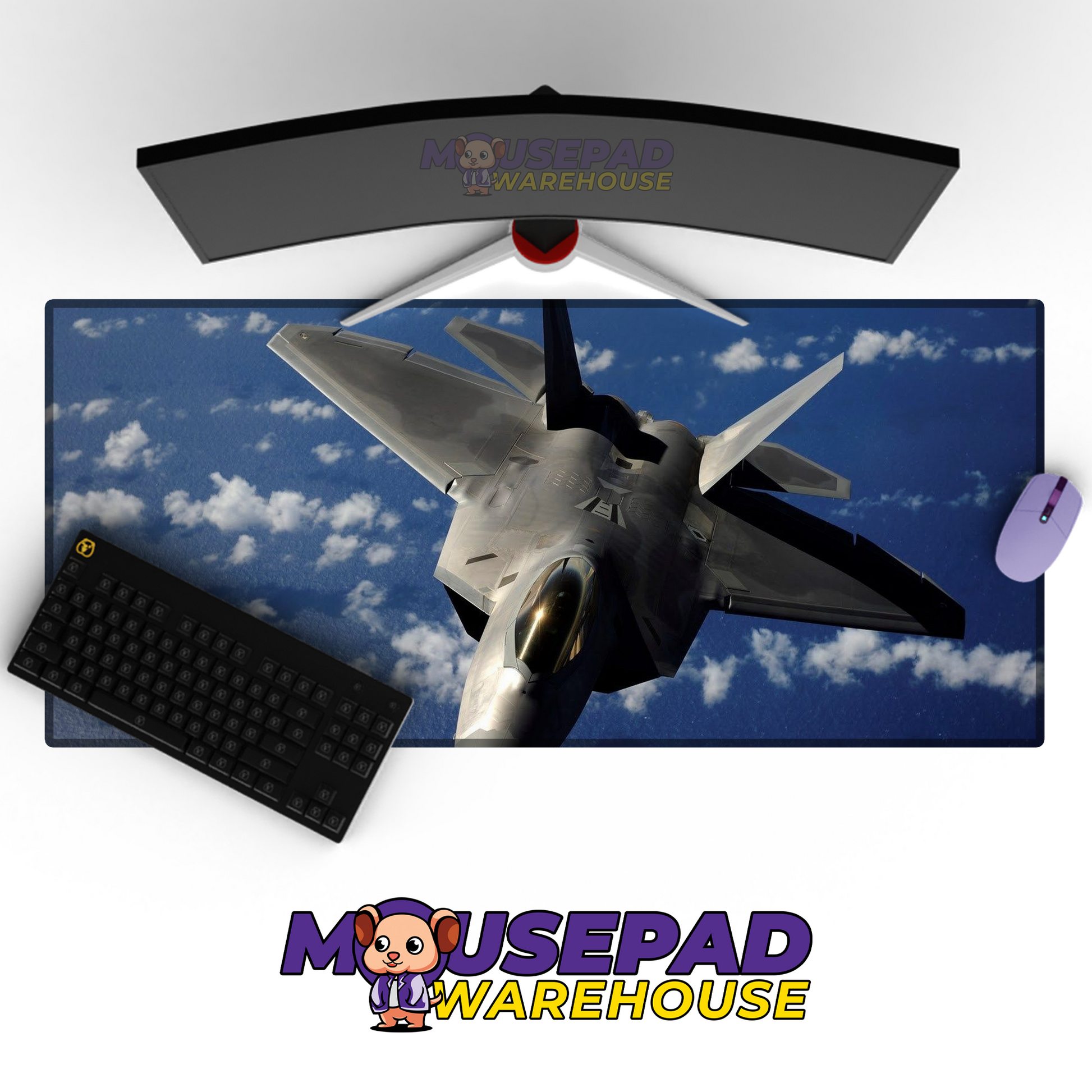 F-22 Raptor V6 Mousepad Deskmat Mockup
