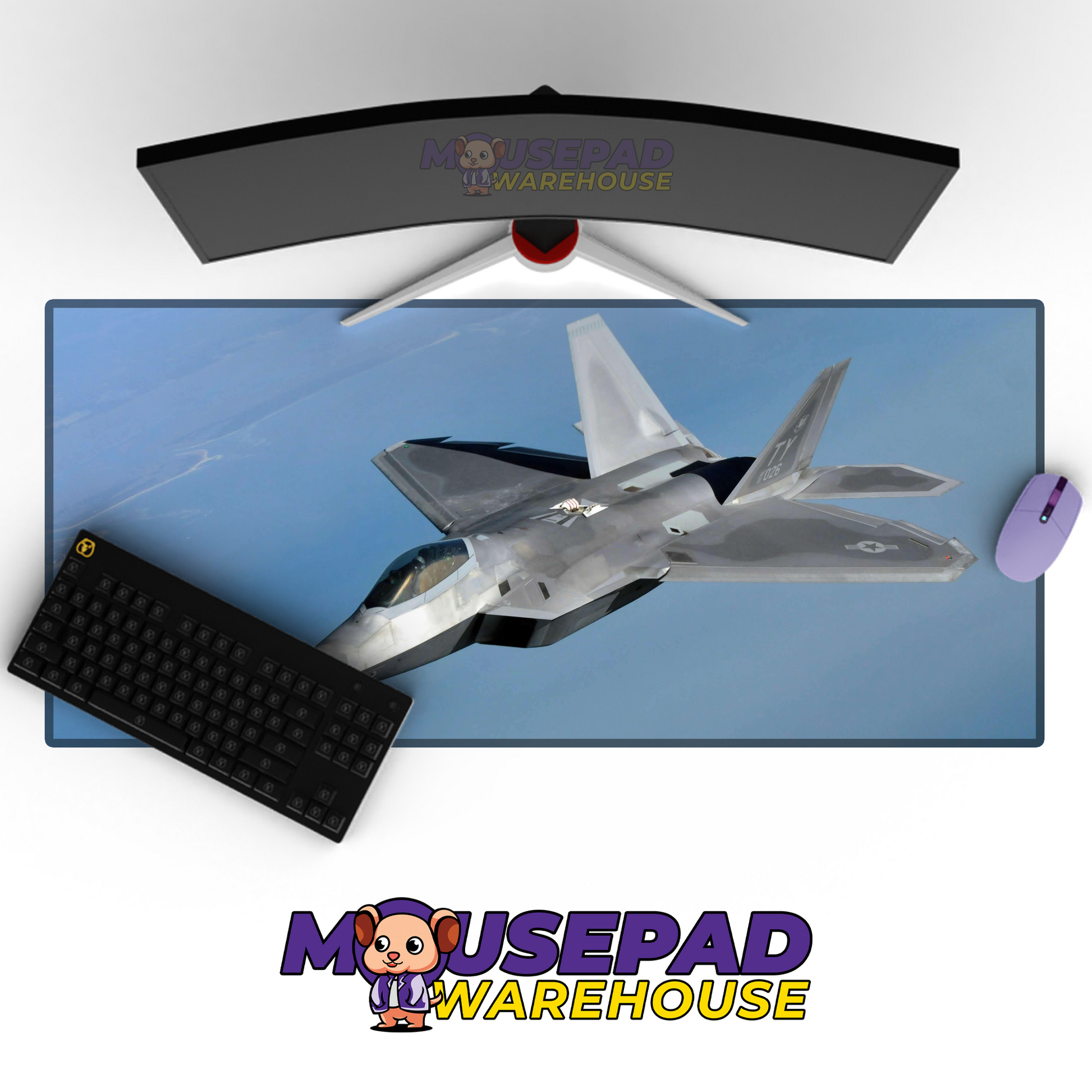 F-22 Raptor V7 Mousepad Deskmat Mockup