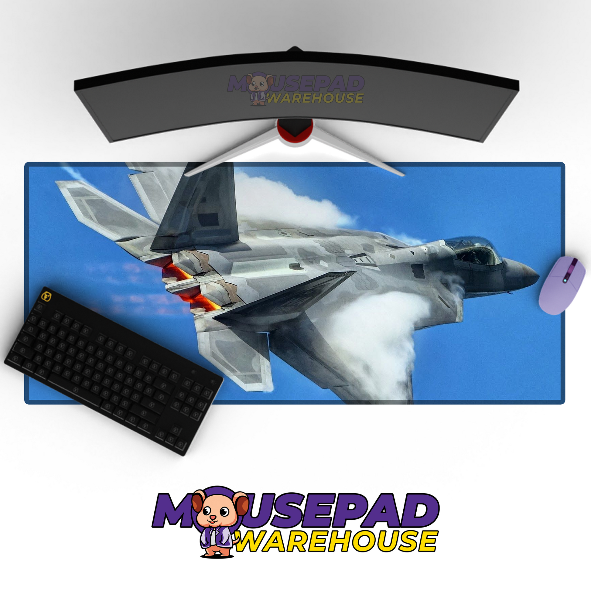 F-22 Raptor V8 Mousepad Deskmat Mockup