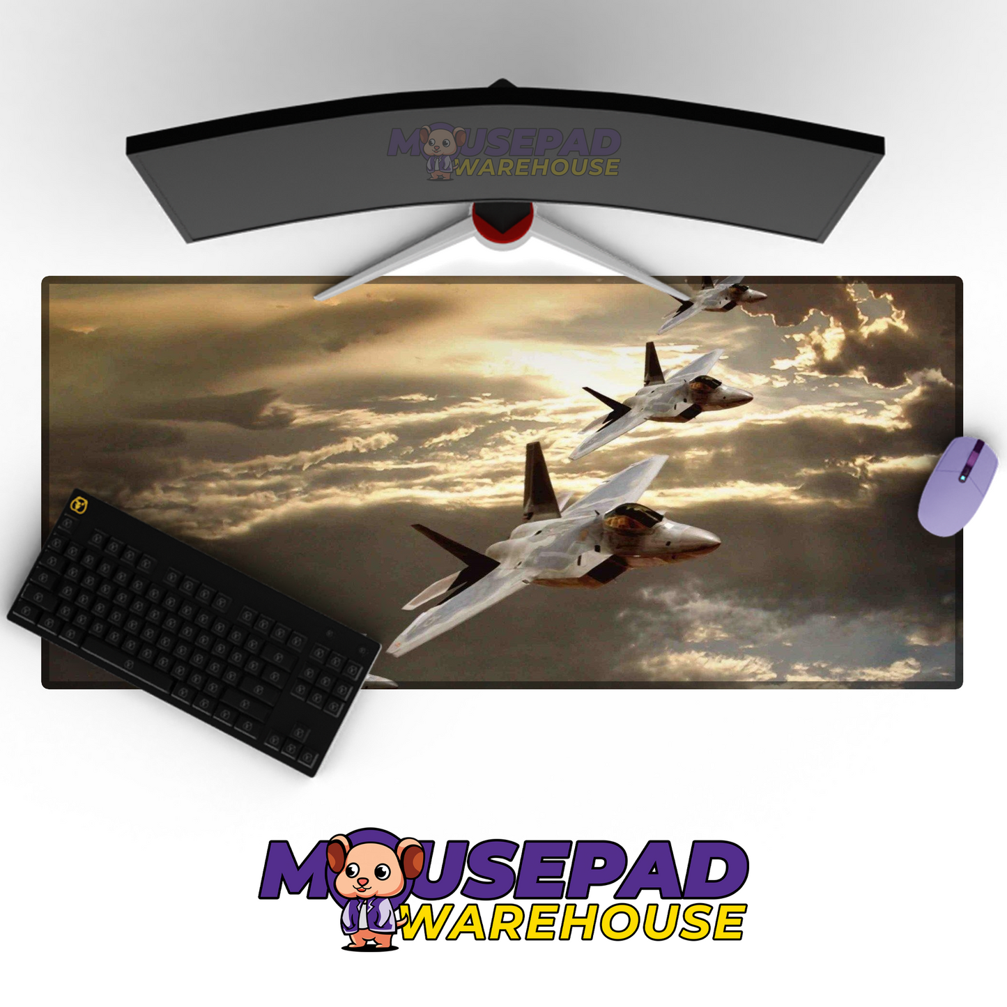 F-22 Raptor V9 Mousepad Deskmat Mockup