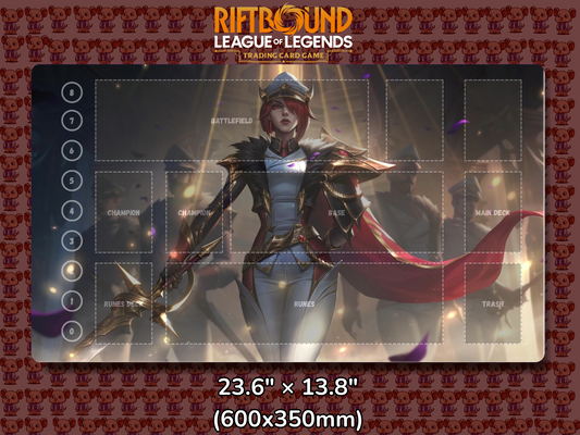 Fiora V10 - RiftBound Trading Card Game Playmat Mockup