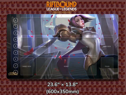Fiora V12 - RiftBound Trading Card Game Playmat Mockup