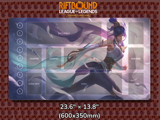 Fiora V15 - RiftBound Trading Card Game Playmat Mockup