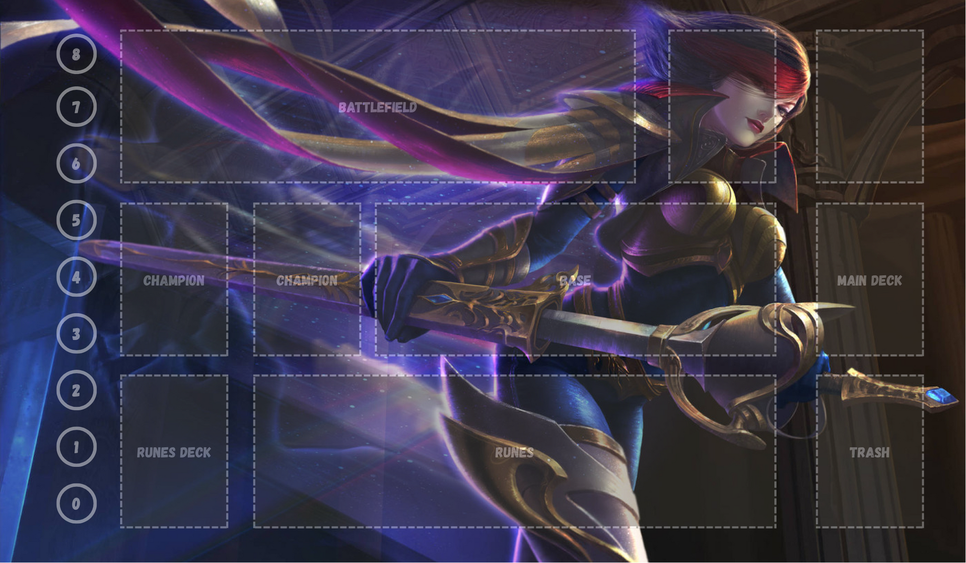 Fiora V17 - RiftBound Trading Card Game Playmat
