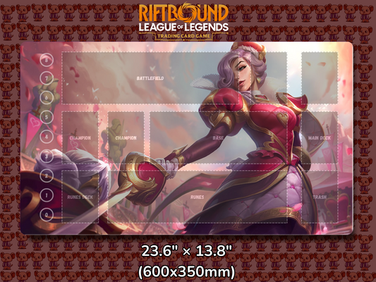 Fiora V22 - RiftBound Trading Card Game Playmat Mockup
