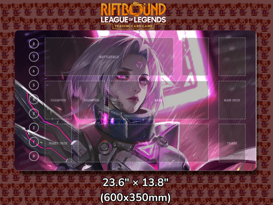 Fiora V24 - RiftBound Trading Card Game Playmat Mockup