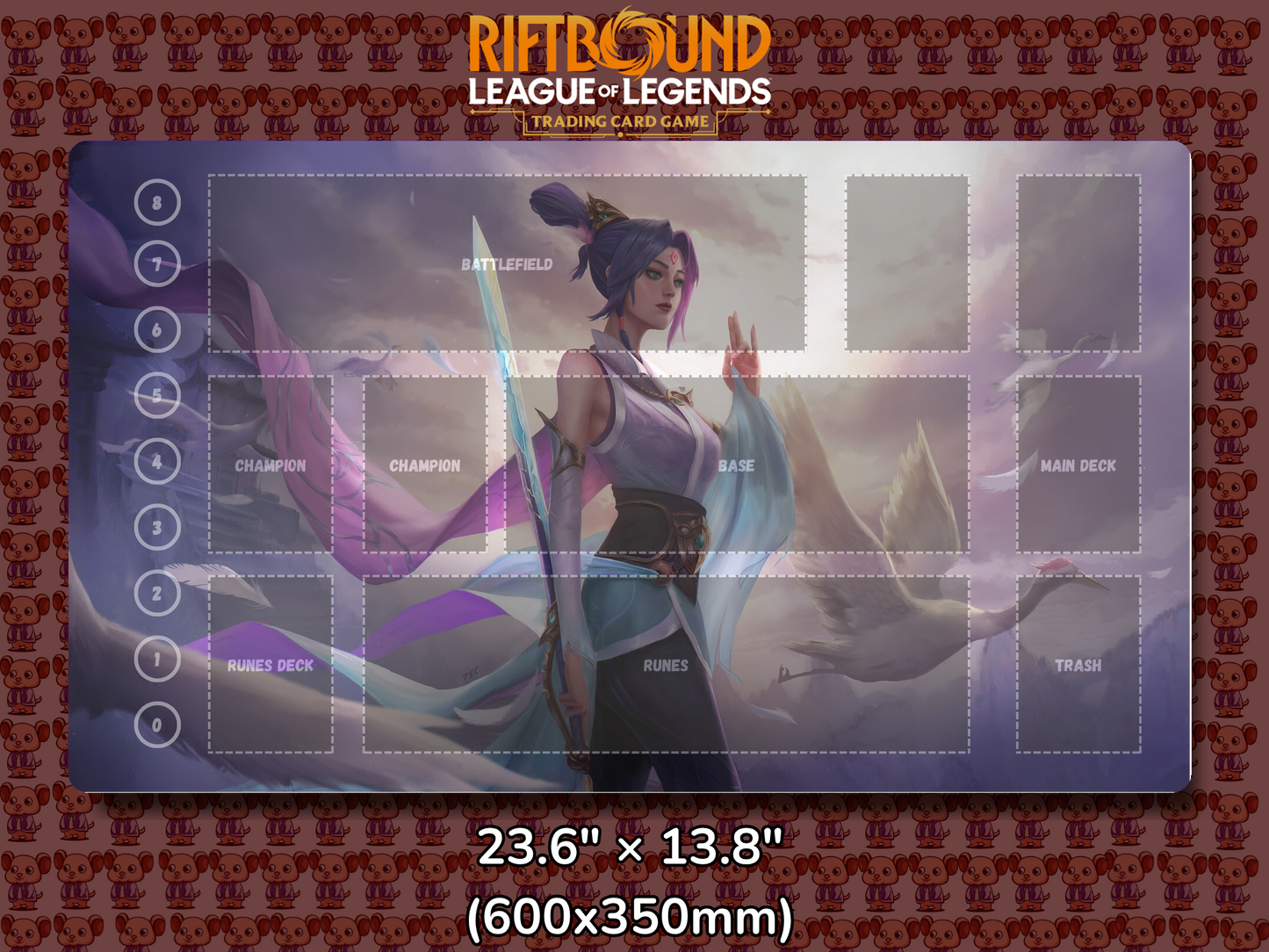 Fiora V3 - RiftBound Trading Card Game Playmat Mockup