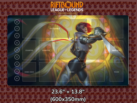 Fiora V5 - RiftBound Trading Card Game Playmat Mockup