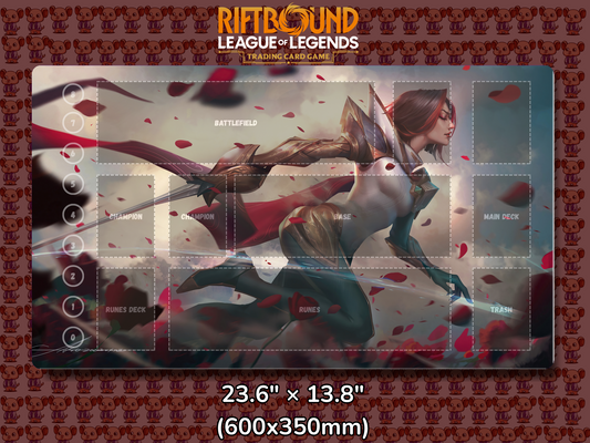 Fiora V7 - RiftBound Trading Card Game Playmat Mockup