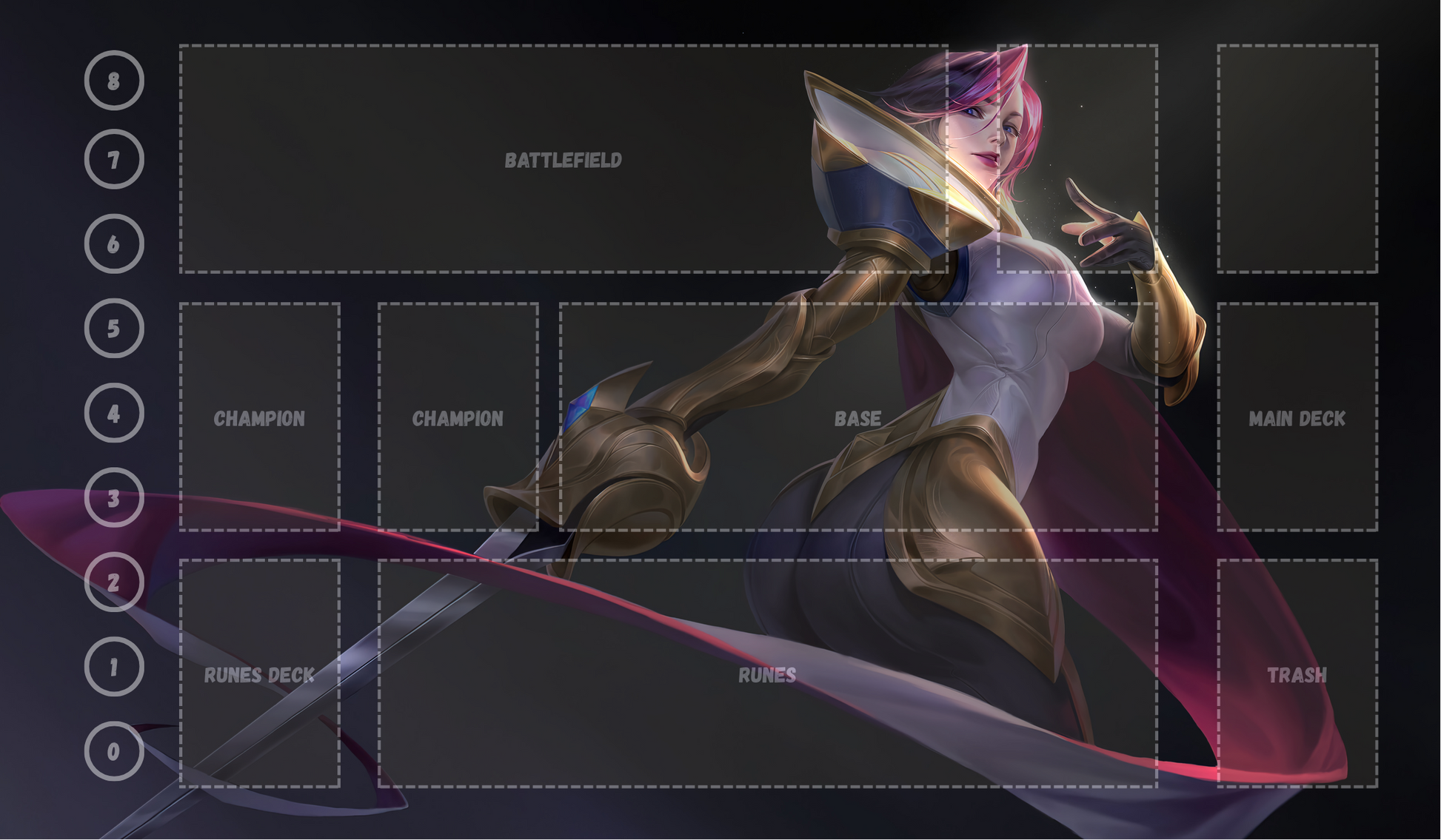 Fiora V8 - RiftBound Trading Card Game Playmat