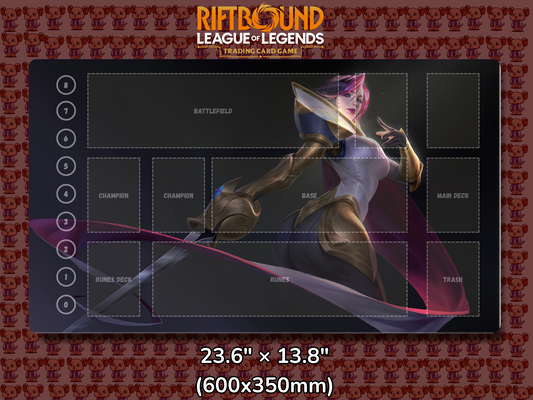 Fiora V8 - RiftBound Trading Card Game Playmat Mockup