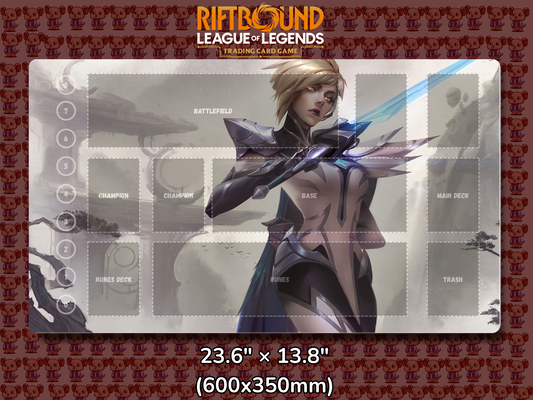 Fiora V9 - RiftBound Trading Card Game Playmat Mockup