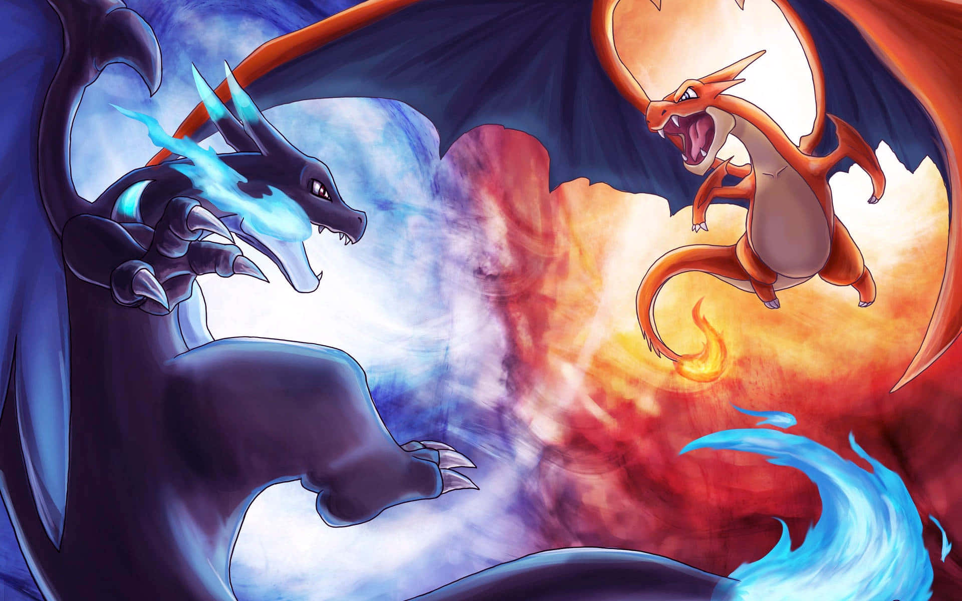 Fire Battle Mega Charizard X vs Mega Charizard Y