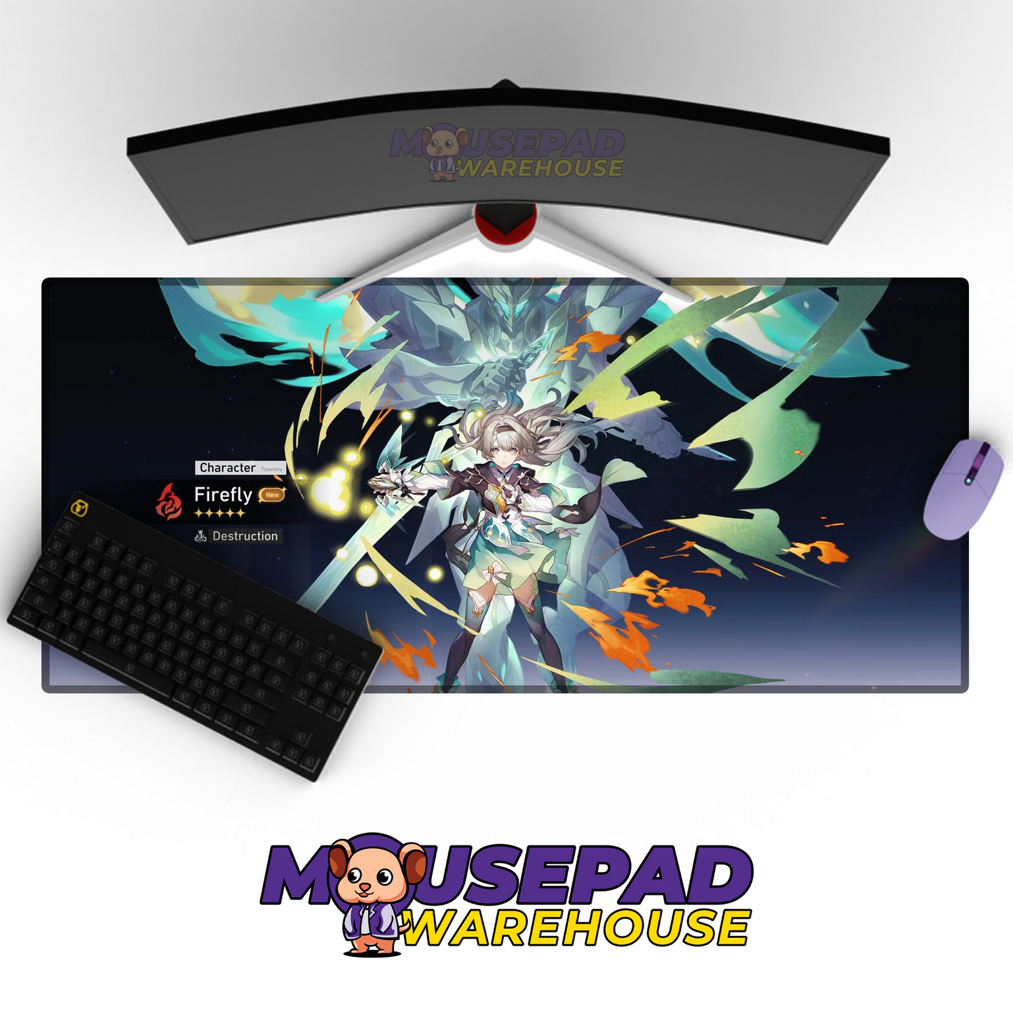 Firefly Honkai Star Rail V24 Mousepad Mockup