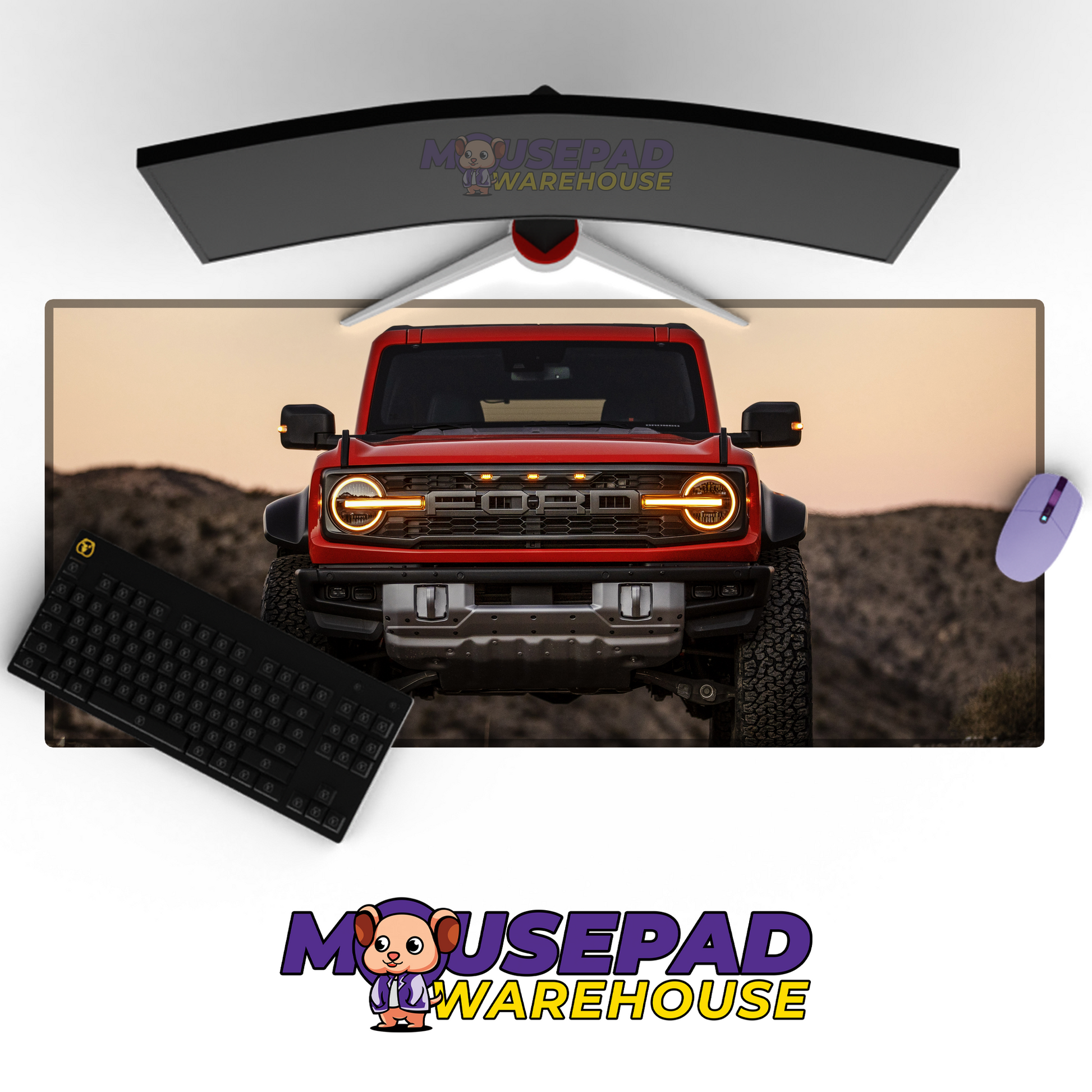 Ford Bronco V8 Mousepad Mockup