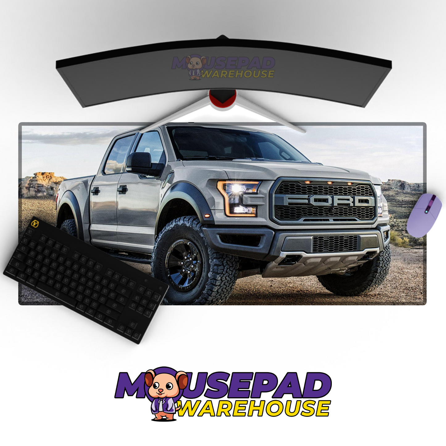 Ford F150 Raptor V12 Mousepad Mockup