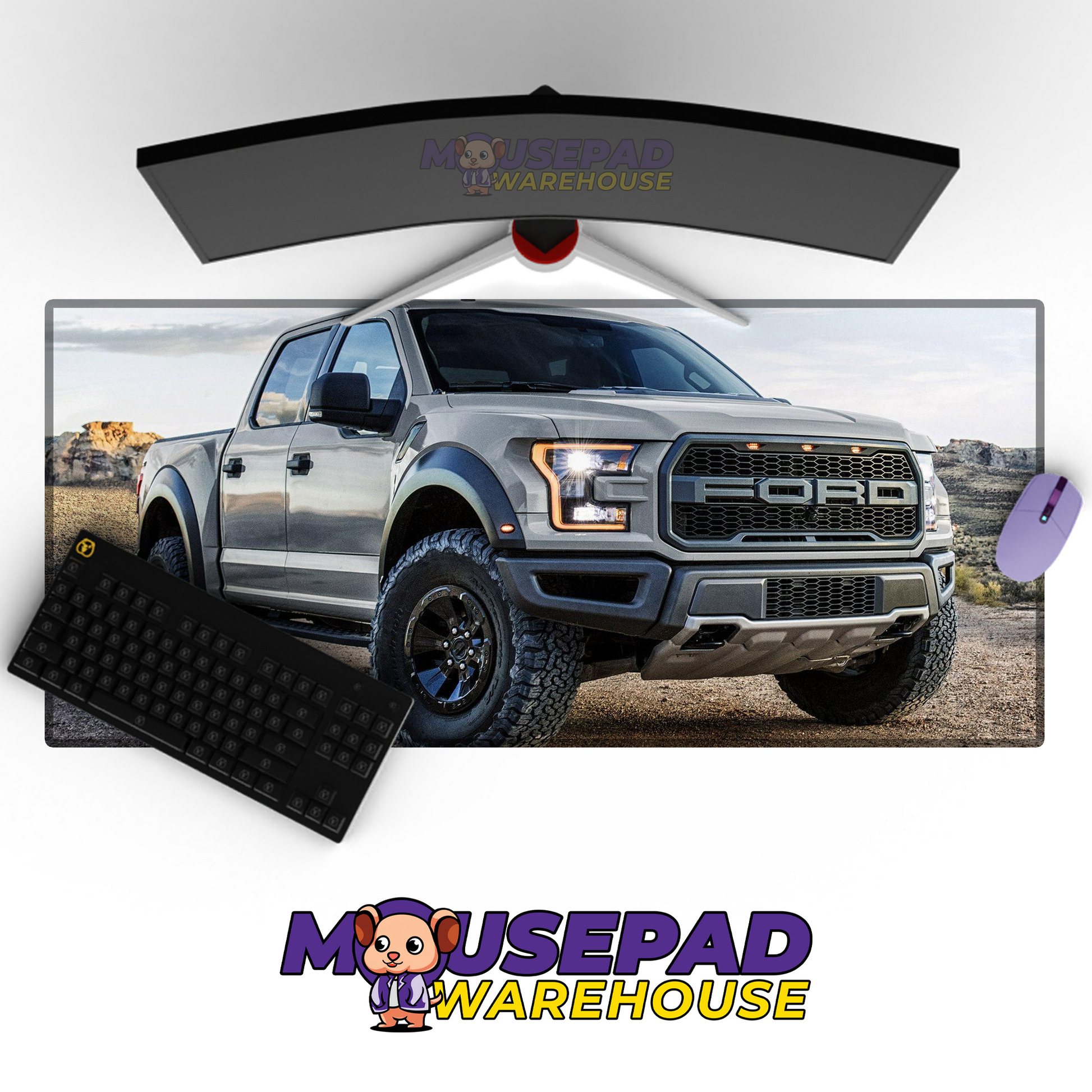 Ford F150 Raptor V12 Mousepad Mockup