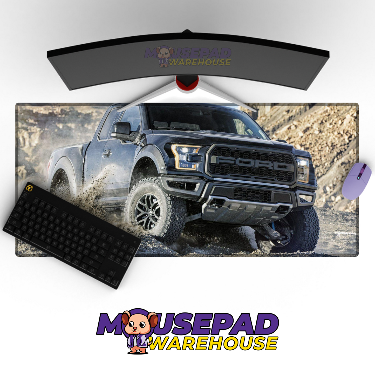 Ford F150 Raptor V6 Mousepad Mockup