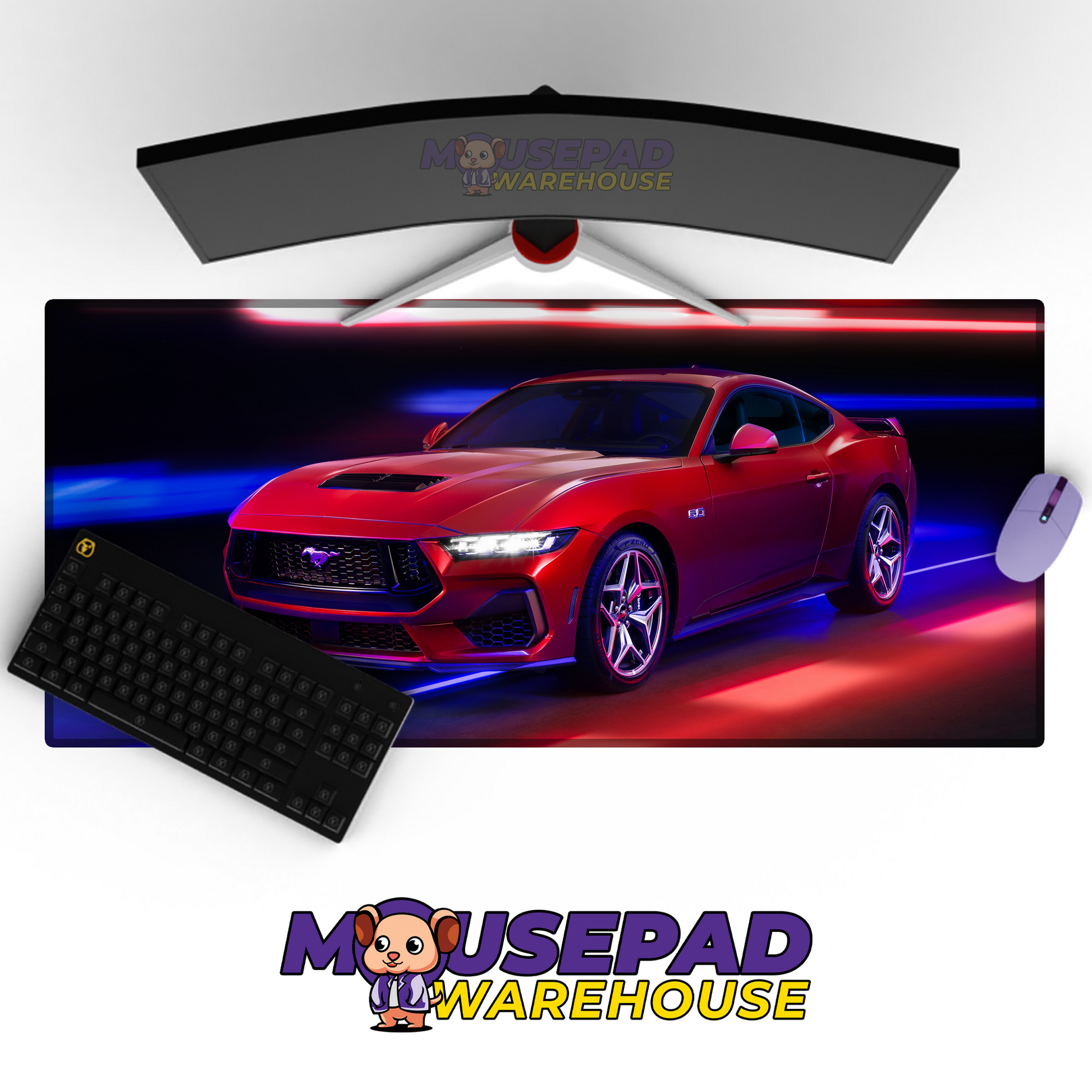 Ford Mustang GT V30 Mousepad Mockup