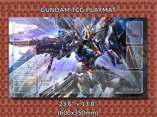Freedom V1 Gundam TCG Playmat Mockup