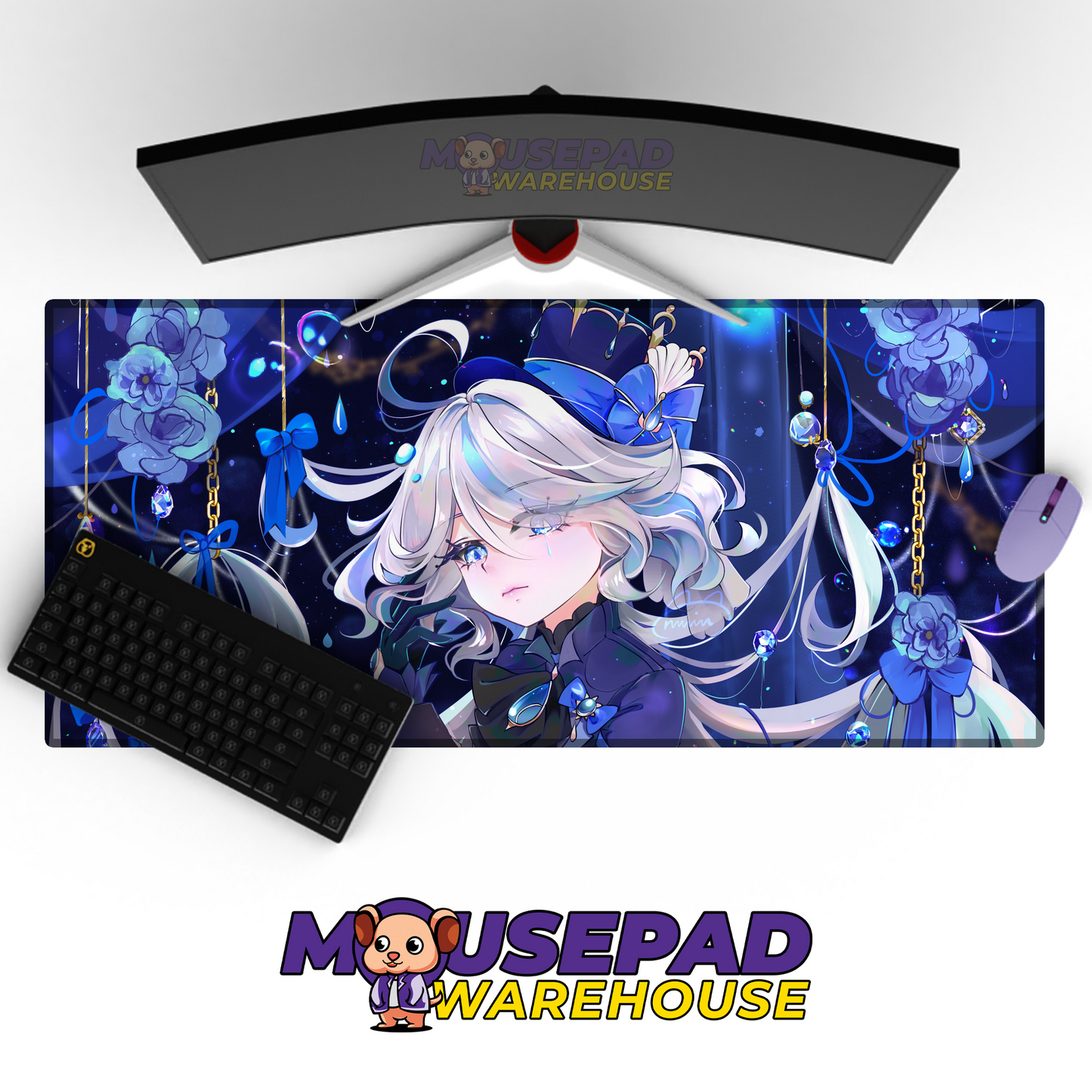 Furina Genshin Impact V27 Mousepad Mockup