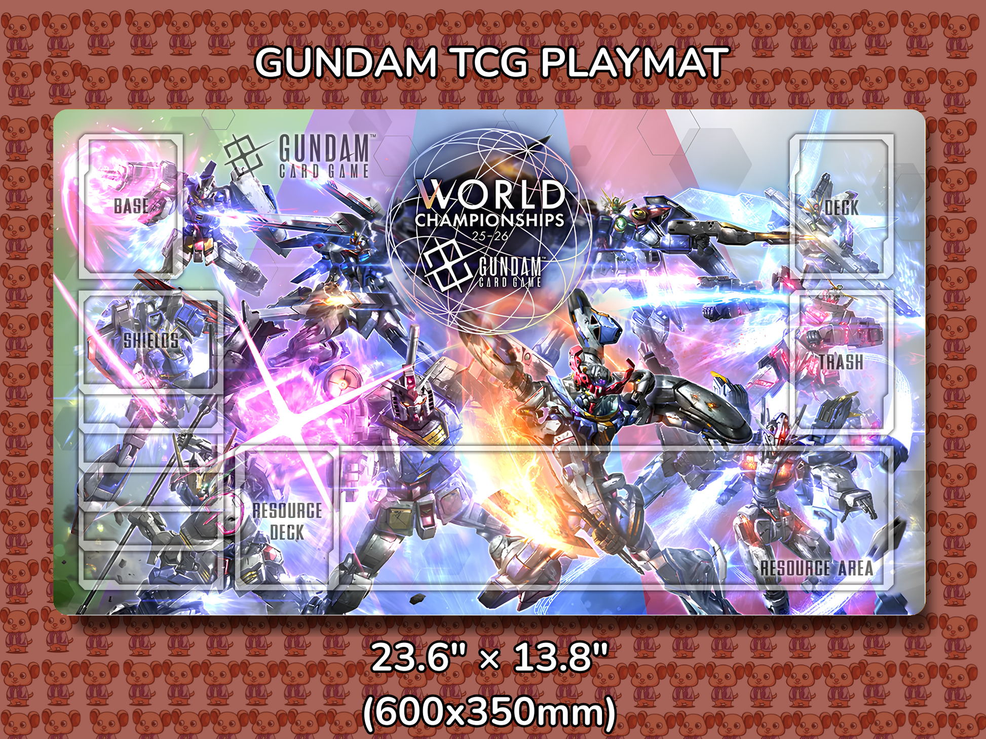 GCG Worlds Layout Gundam TCG Playmat Mockup