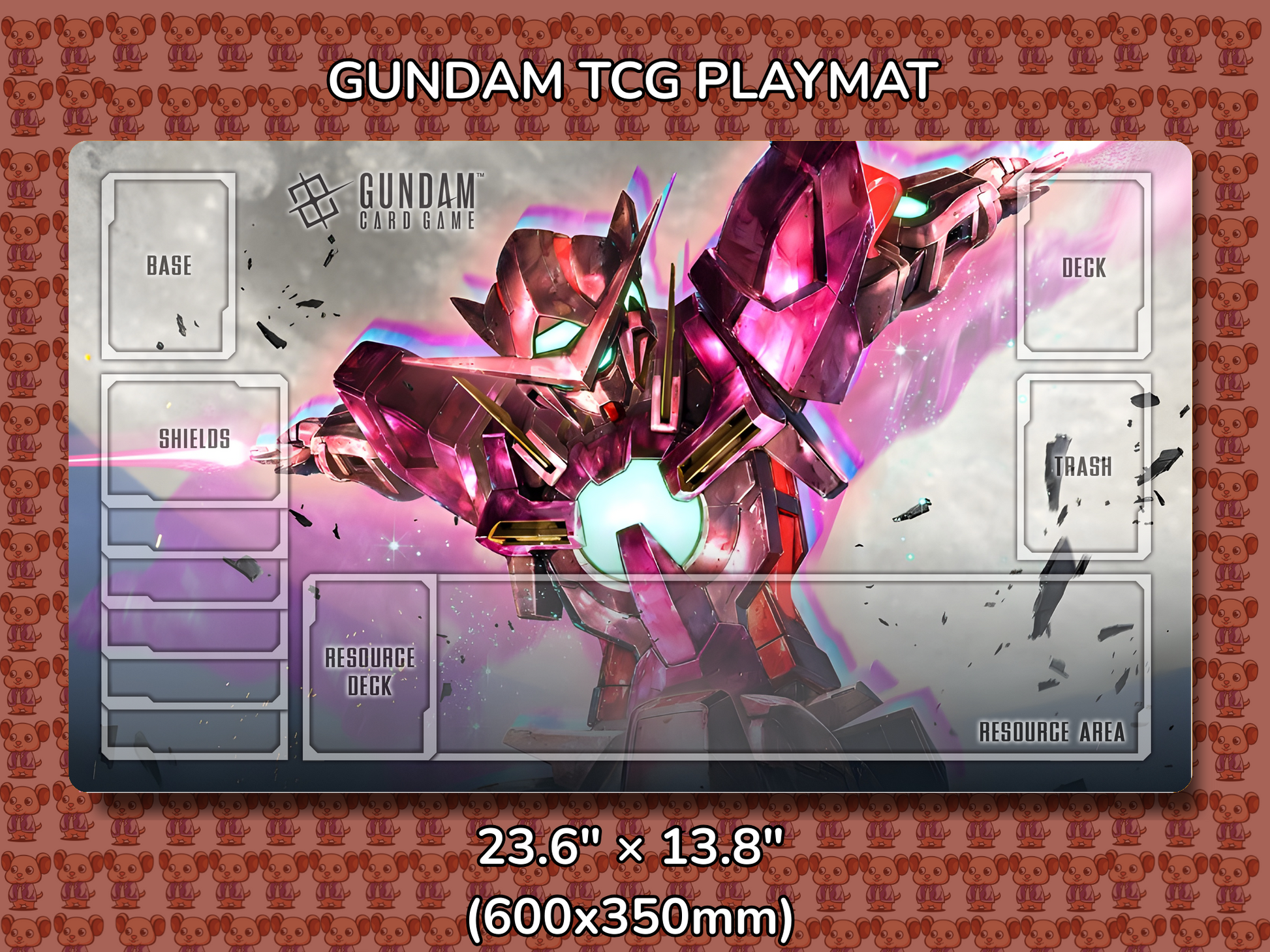 GD02 Key Art Gundam TCG Playmat Mockup