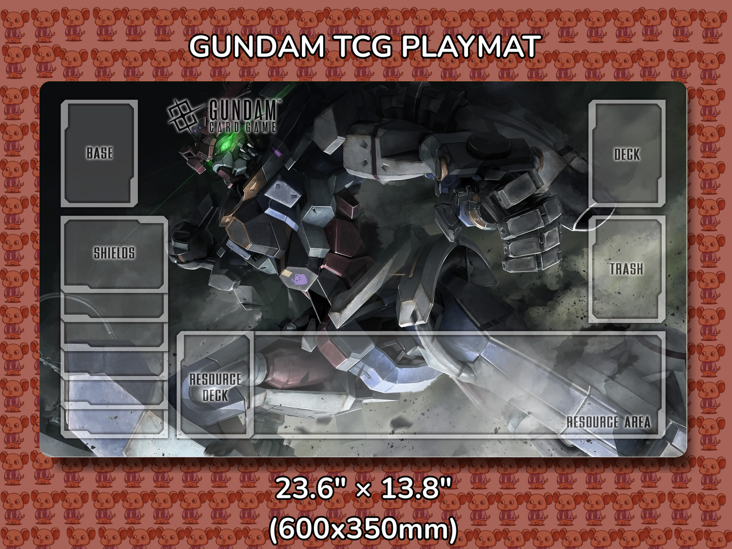 GQUX V1 Gundam TCG Playmat Mockup
