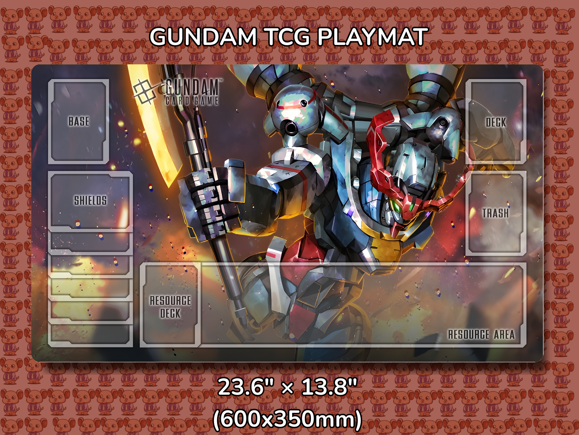 GQUX V2 Gundam TCG Playmat Mockup