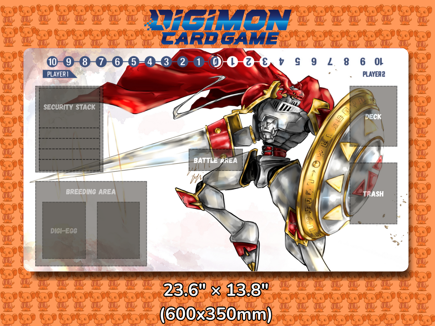 Gallantmon Digimon Card Game Playmat Mockup
