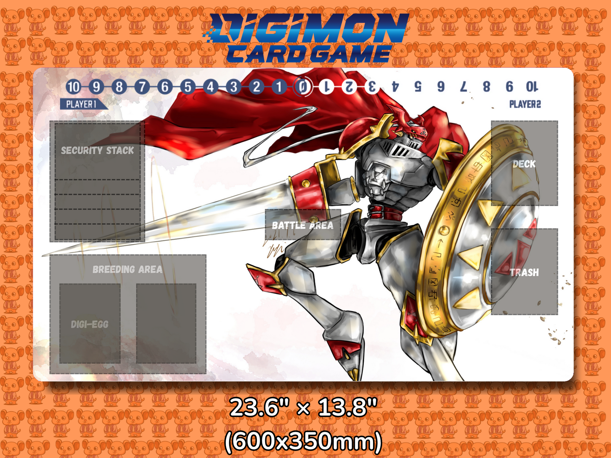 Gallantmon Digimon Card Game Playmat Mockup
