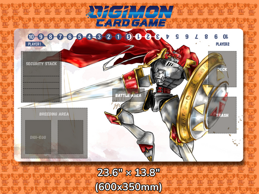 Gallantmon Digimon Card Game Playmat Mockup