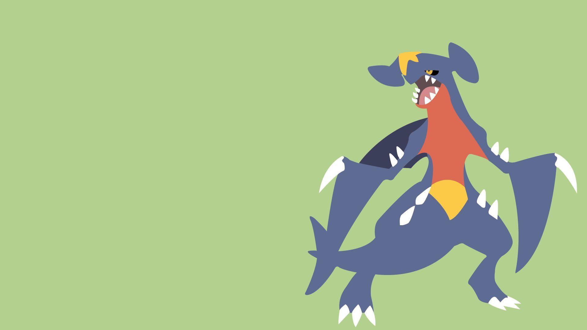 Garchomp Simple Green Pokemon Mousepad | Mousepad Warehouse
